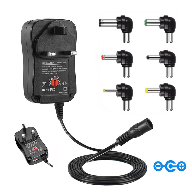 Dc Power Supply Variable - Adaptateur d'alimentation universel AC/DC 30W réglable,