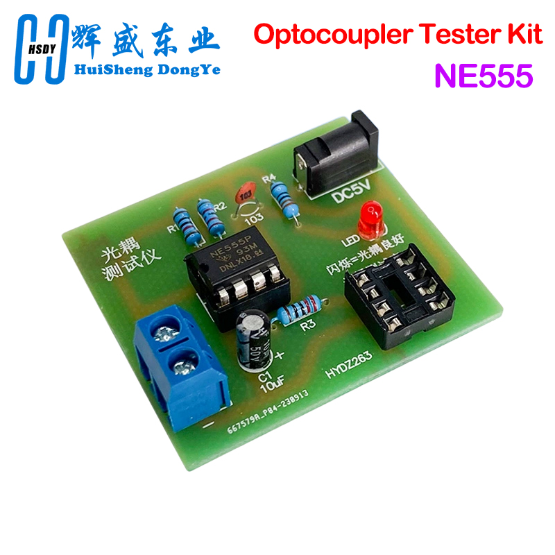 Diy Electronics Workbench - Kit de testeur d'optocoupleur 555, Circuit