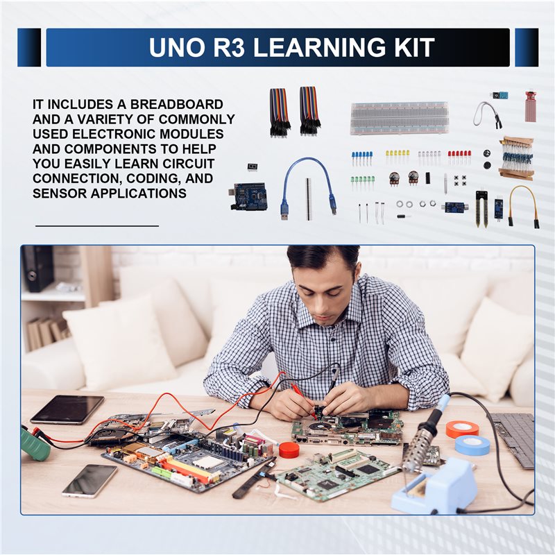 Arduino Uno Starter Kit - Kit de démarrage B24B pour Arduino