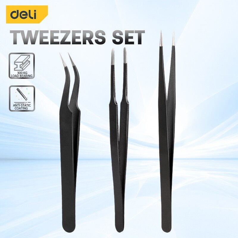 Soldering Iron Kit - Deli-Ensemble de pincettes en acier inoxydable