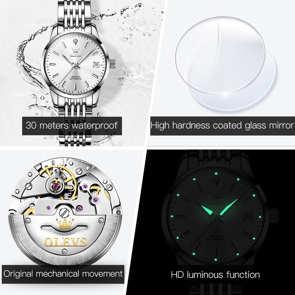OLEVS 6635 montre mécanique po - Push Button Tactile avis et prix