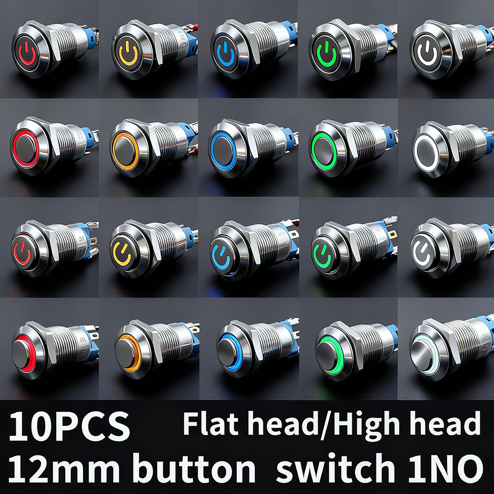 10 pièces 12mm étanche métal b - Push Button Tactile avis et prix