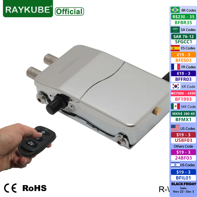 RAYKUBE – serrure de porte éle - R/Diy Electronics avis et prix